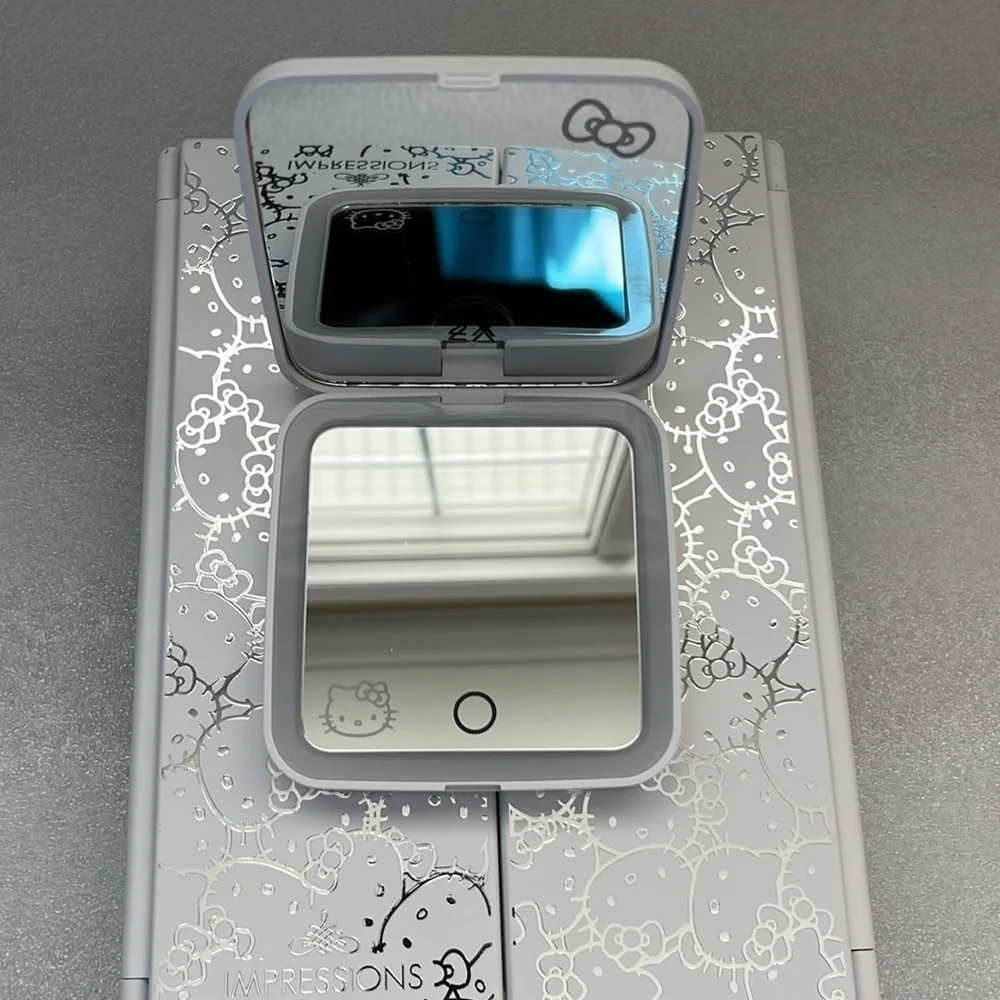 🆕 Impressions For Hello Kitty Super Cute  Trifold + Compact Mirror Bundle USB